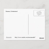 Genf, Schweiz Postkarte (Rückseite)