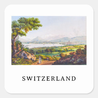 Genf, Schweiz Quadratischer Aufkleber