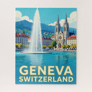 Genf Schweiz Reise See Sehenswürdigkeiten   Puzzle