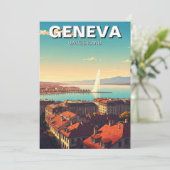 Genf Schweiz Reisen Feiertagskarte (Stehend Vorderseite)