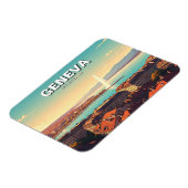 Genf Schweiz Reisen Magnet (Linke Seite)