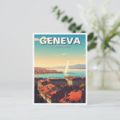 Genf Schweiz Reisen Postkarte (Stehend Vorderseite)