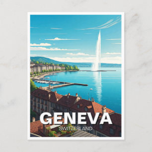 Genf Schweiz Reisen Postkarte