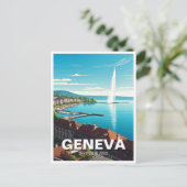 Genf Schweiz Reisen Postkarte (Stehend Vorderseite)