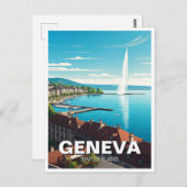 Genf Schweiz Reisen Postkarte (Vorne/Hinten)