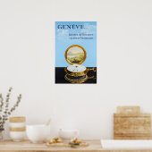 Genf, Schweiz, Reiseplakat Poster (Küche)