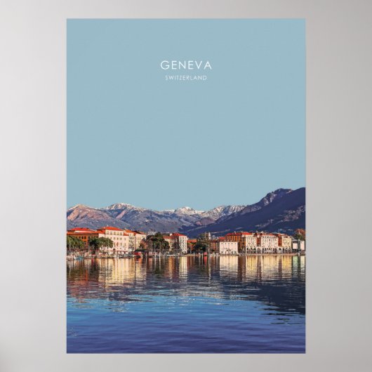Genf, Schweiz Reisesaal Poster (Vorne)