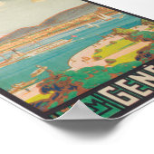 Genf Schweiz Retro Vintage Travel Poster (Ecke)