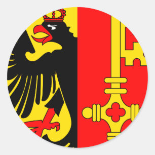 Genf, Schweiz Runder Aufkleber