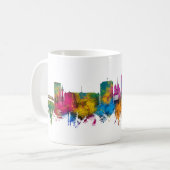 Genf Schweiz Skyline Kaffeetasse (Vorderseite Links)