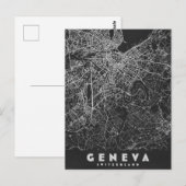 Genf Schweiz Vintage Karte (Vorne/Hinten)