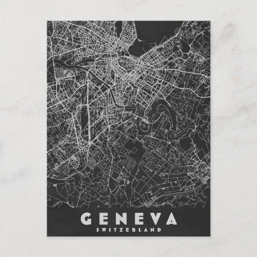 Genf Schweiz Vintage Karte (Vorderseite)