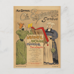 Genf Schweiz Vintage Reiseposter Postkarte