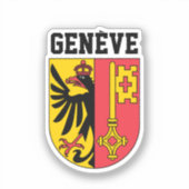 Genf, Schweiz - Wappen Aufkleber (Vorderseite)