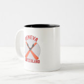 Genf, Schweiz Zweifarbige Tasse (Vorderseite Links)