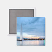 Genfer Brunnen, Schweiz Magnet (Vorderseite/Rückseite)