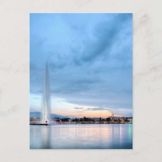 Genfer Brunnen, Schweiz Postkarte (Vorderseite)