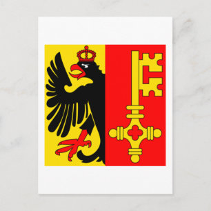 Genfer Flagge Postkarte