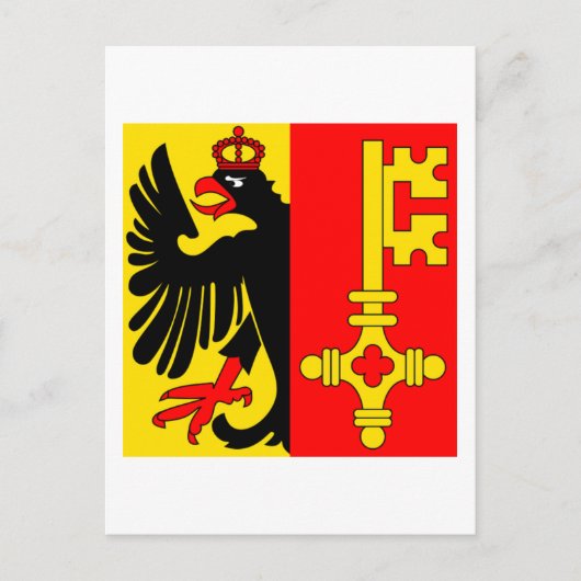 Genfer Flagge Postkarte (Vorderseite)