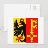 Genfer Flagge Postkarte (Vorne/Hinten)