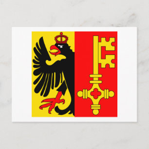 Genfer Flagge Postkarte