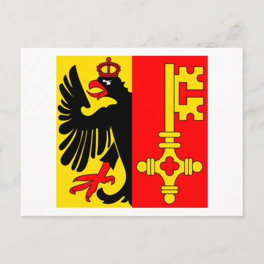 Genfer Flagge Postkarte (Vorderseite)