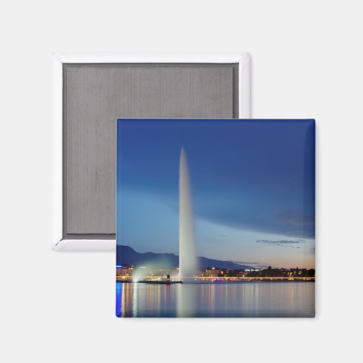 Genfer Panorama, Schweiz Magnet (Vorderseite/Rückseite)