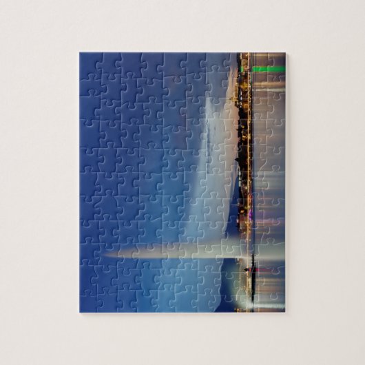 Genfer Panorama, Schweiz Puzzle (Vertikal)