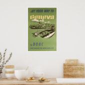 Genfer Reiseplakat Schweiz Kunst Schweizer Retro Poster (Küche)