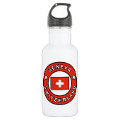 Genfer Schweiz Edelstahlflasche (Vorderseite)