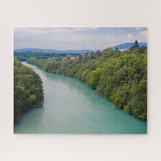 Genfer Schweiz Fluss Rhone Jigsaw Puzzle (Horizontal)