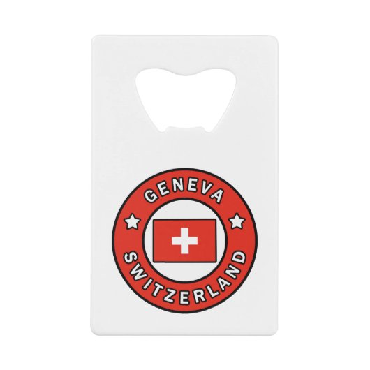 Genfer Schweiz Geldbeutel Flaschenöffner (Vorderseite)