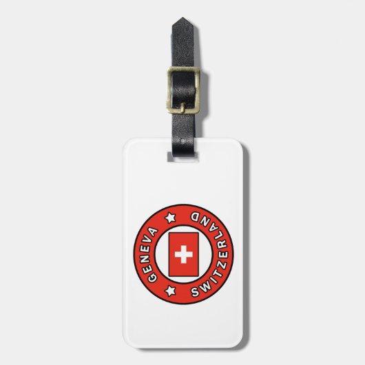 Genfer Schweiz Gepäckanhänger (Vorderseite vertikal)