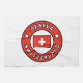 Genfer Schweiz Geschirrtuch (Horizontal)