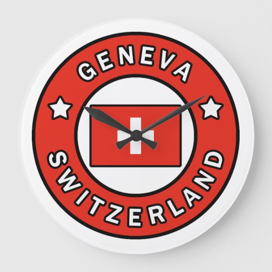 Genfer Schweiz Große Wanduhr (Vorderseite)