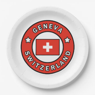 Genfer Schweiz Pappteller