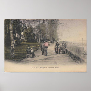 Genfer Schweiz, Parc Mon Repos, 1910er Vintag Poster
