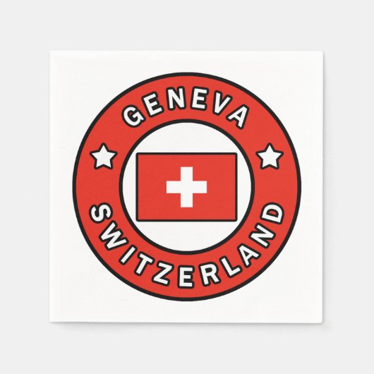 Genfer Schweiz Serviette (Vorderseite)