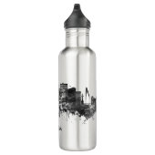 Genfer Schweiz Skyline BW Edelstahlflasche (Rechts)