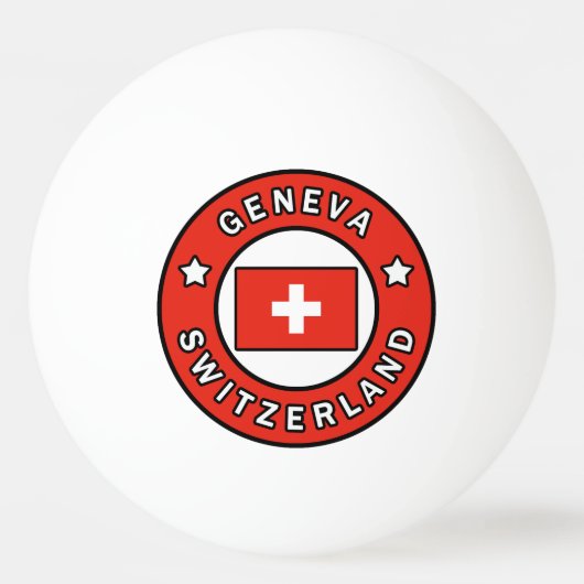 Genfer Schweiz Tischtennisball (Vorderseite)