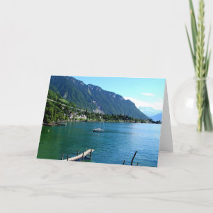 Genfer See im Sommer Feiertagskarte