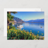 Genfer See in Montreux, Waadt, Schweiz Postkarte (Vorne/Hinten)