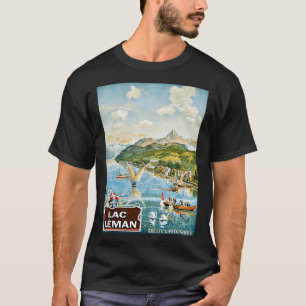 Genfer See Leman Segelboote Schweiz T-Shirt