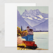 Genfer See Reise Einladung (Vorne/Hinten)