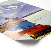 Genfer See Reise Fotodruck (Ecke)