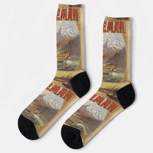 Genfer See Reise Socken (Linkes Detail)