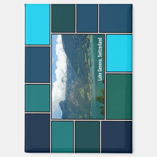 Genfer See, Schweiz Magnet (Vorderseite)