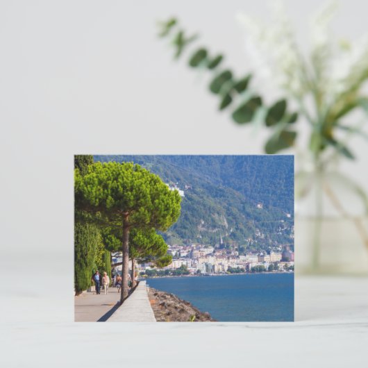 Genfer See Schweiz Postkarte (Stehend Vorderseite)