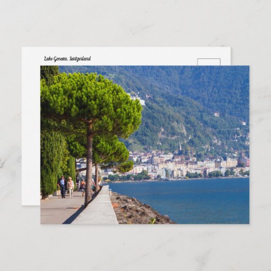 Genfer See Schweiz Postkarte (Vorne/Hinten)