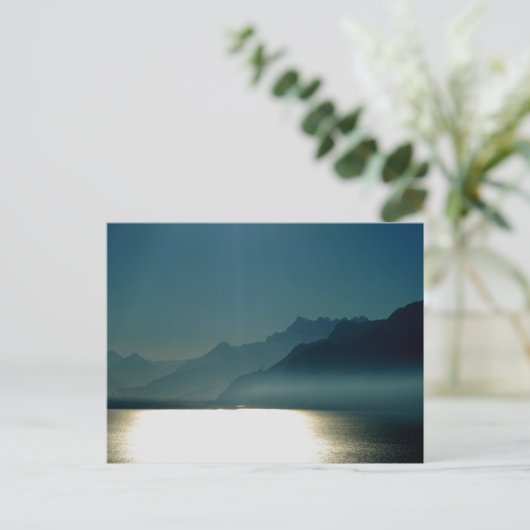 Genfer See Schweiz Postkarte (Stehend Vorderseite)